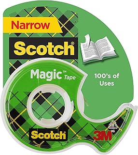 Scotch Cinta mágica, 1 rollo, numerosas aplicaciones, invisible, diseñada para reparación, 1/2 x 800 pulgadas, dispensada (119)