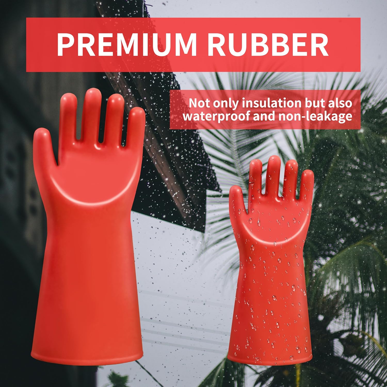 Insulated Electrician Gloves - Class 1 ASTM Compliant High Voltage Dielectric Electrical Gloves For Electrician,Electrical Safety Gloves 8000V AC - Image 6