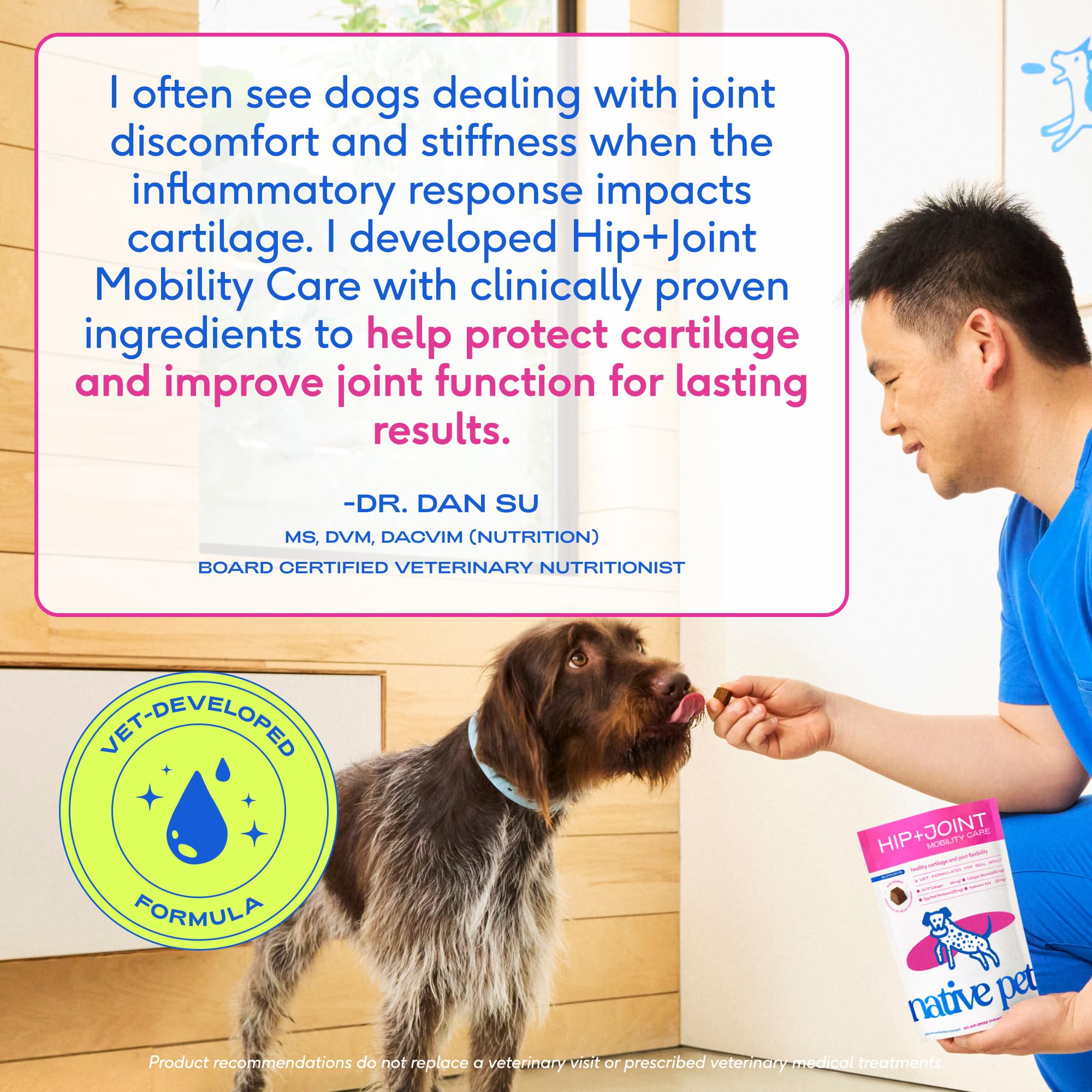 Native Pet Hip & Joint Supplement for Dogs - Advanced Dog Joint & Arthritis Supplement - Helps Maintain Healthy Cartilage, Joint Flexibility, Lubrication, & Function - with ESM & Collagen - 60 Chews - image 5