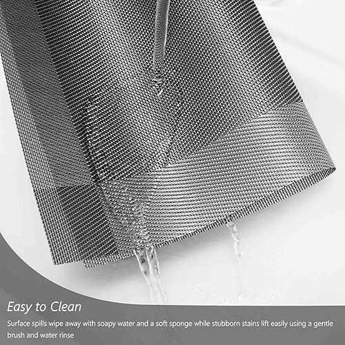 Miniatura 102 de AHHFSMEI Juego de 6 manteles individuales para mesa de comedor, manteles individuales de vinilo tejido de plástico, antideslizantes, aislamiento