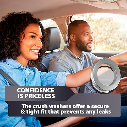 Miniatura 7 de 15 juntas de arandela de drenaje diferencial trasero de aceitetapón de llenado  Reemplazo de 0.78 pulgadas para HondaAcura OEM 94109-20000