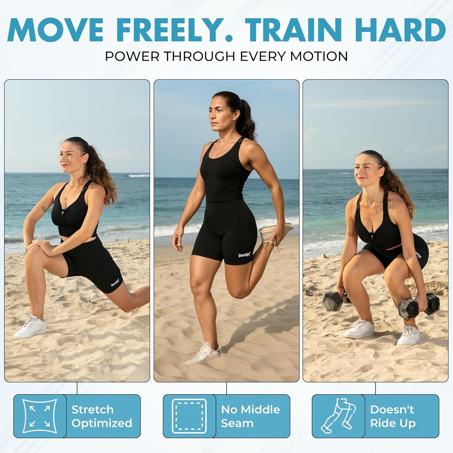 Women’s Running Compression Shorts – 5" No-Ride-Up with Leg Grippers, Pockets, Quick-Dry, High-Rise Waist