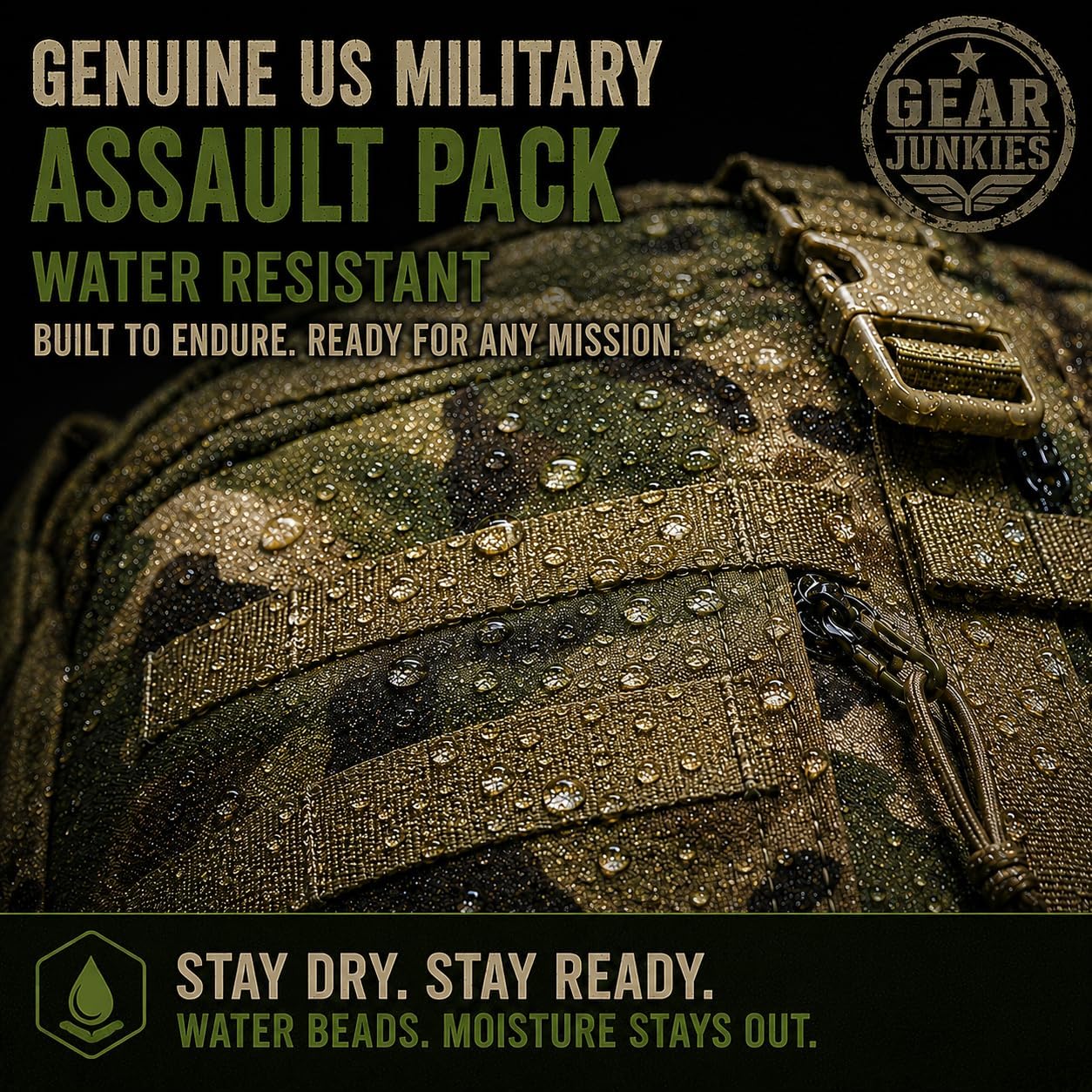 Genuine U.S. Military Assault Pack OCP Multicam Backpack – MOLLE Compatible Tactical 3 Day Rucksack Hydration Ready Army Field Pack for Hiking Camping Hunting Bug Out Gear