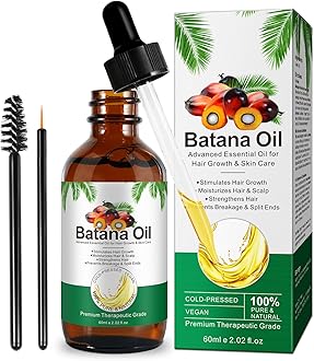 Generic Batana Oil for Hair Growth, Pure Natural Raw Batana Oil for Hair Growth, Nourishes Scalp, Prevent Hair Loss, Promotes Hair Thickness for Men & Women-2.02 fl oz, Green