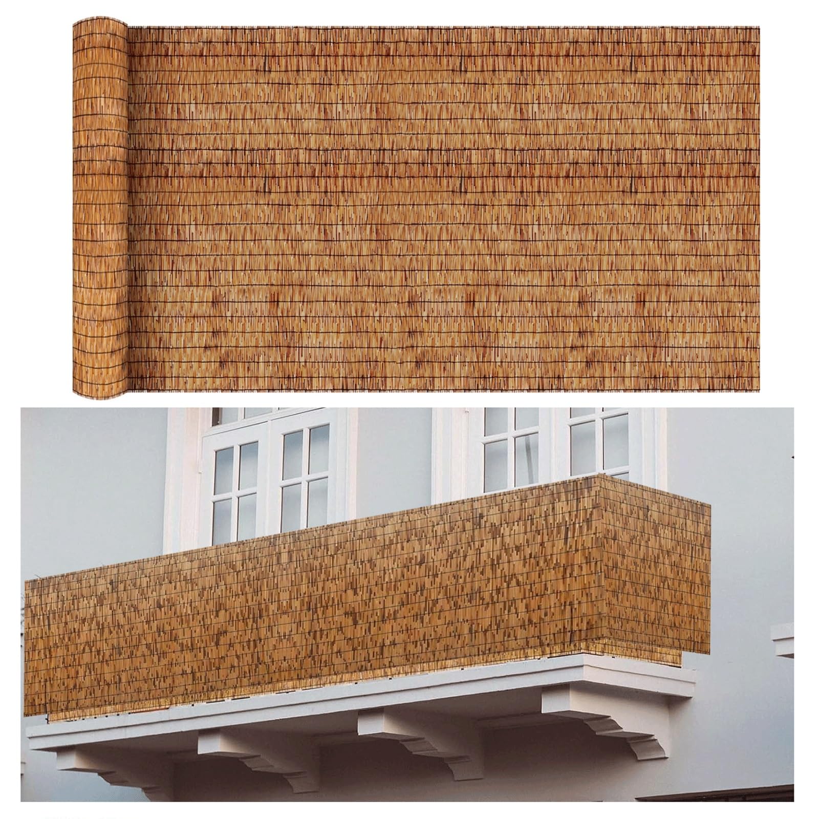 Bambou naturel de 160 x 1000 cm pour protéger votre terrasse