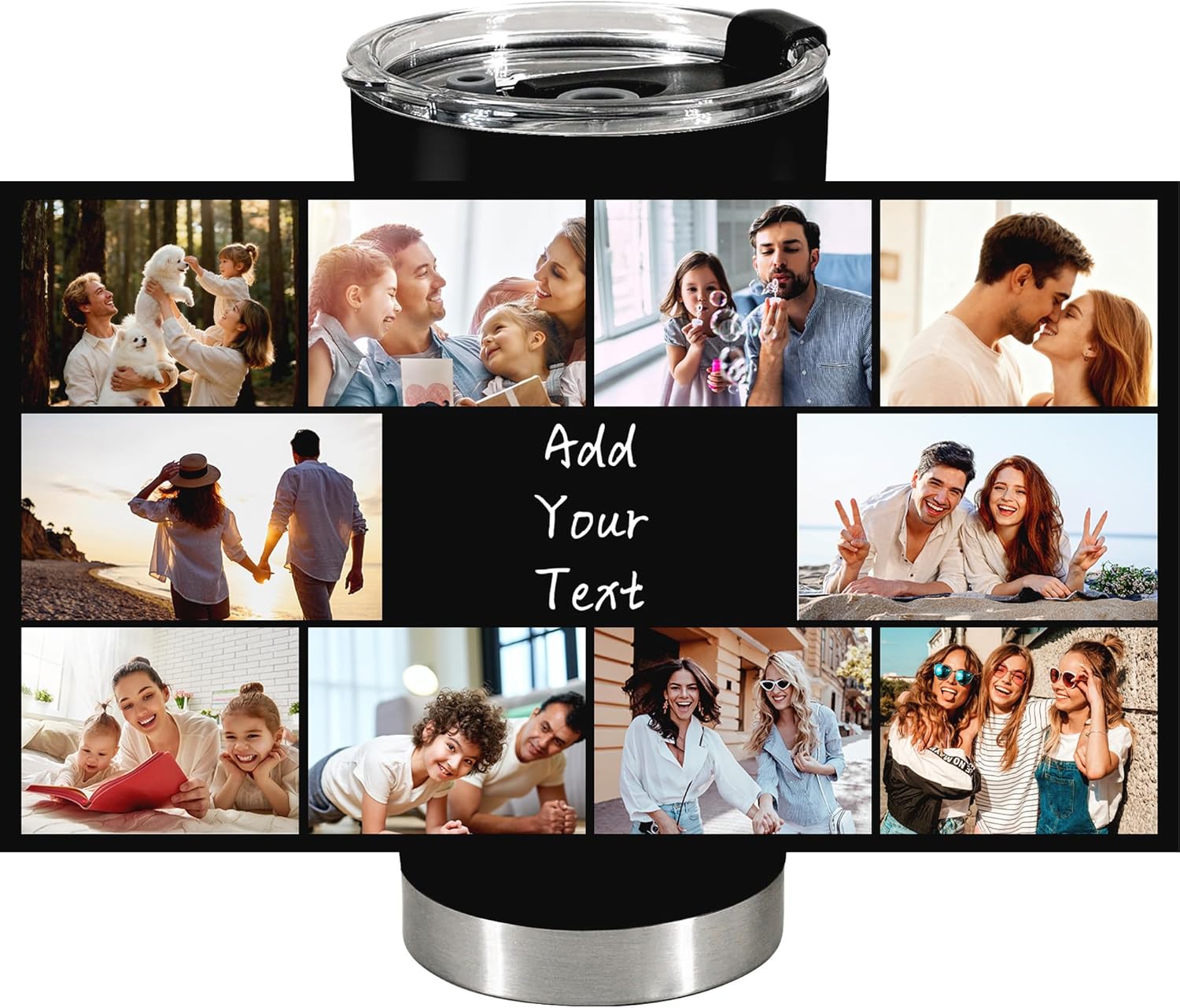 Personalized Coffee Tumbler with Picture and Text 20OZ Custom Travel Tumbler Cup with Lids for Birthday Anniversary Christmas (Photo 10)
