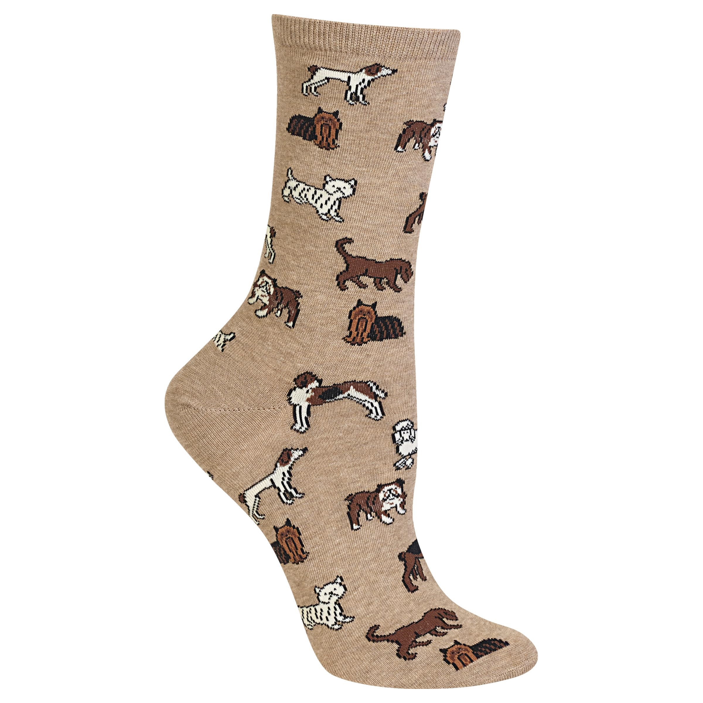 Hot Sox Women's Fun Dog Lovers Crew Socks - 1 Pair Pack - Cool &amp; Cute Wordplay Novelty Fashion Gifts