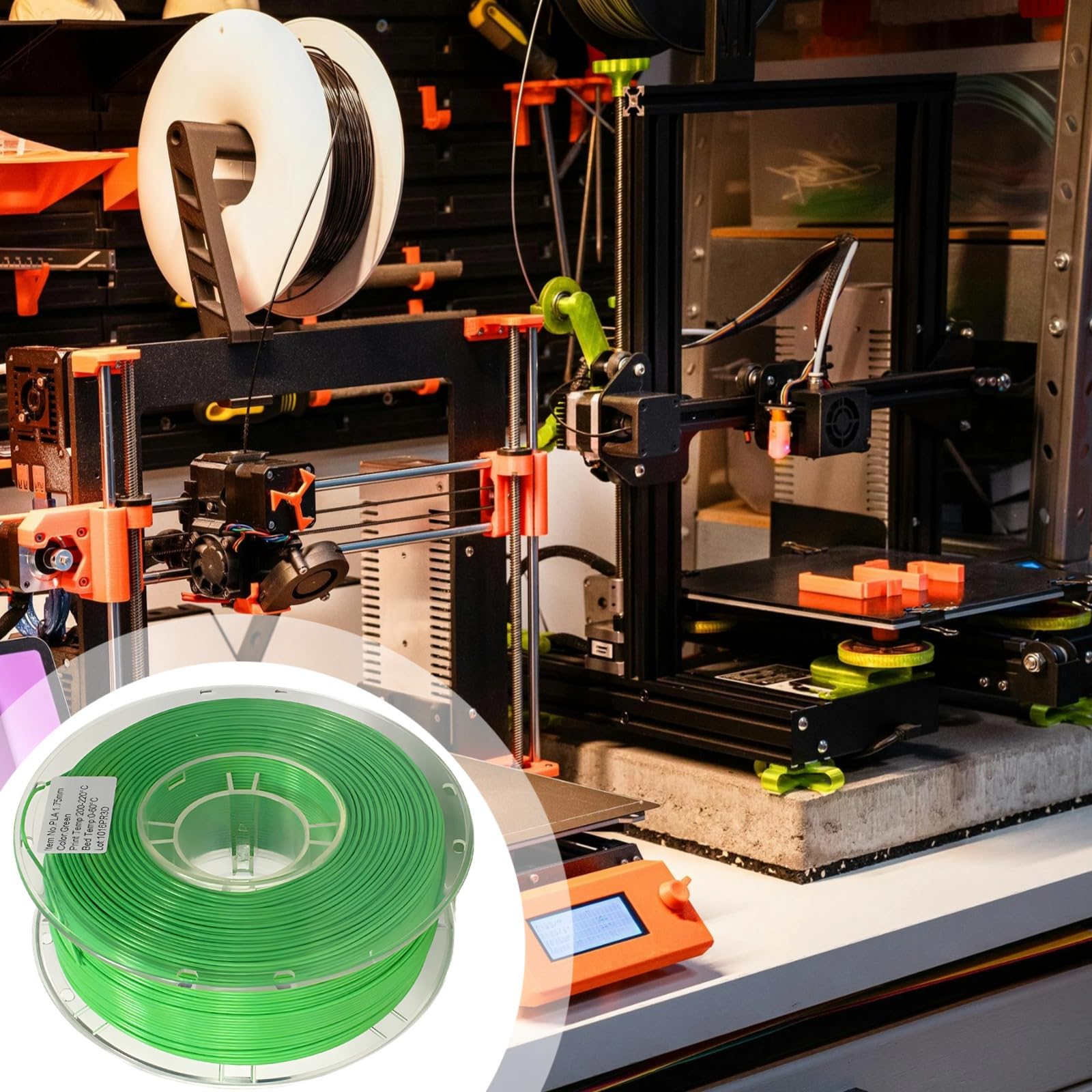 Filamento de impresión 3D de ácido poliláctico, opciones de 1,75 mm y 3,0 mm, alta precisión para modelos, esculturas y piezas, capas suaves para proyectos de impresora 3D