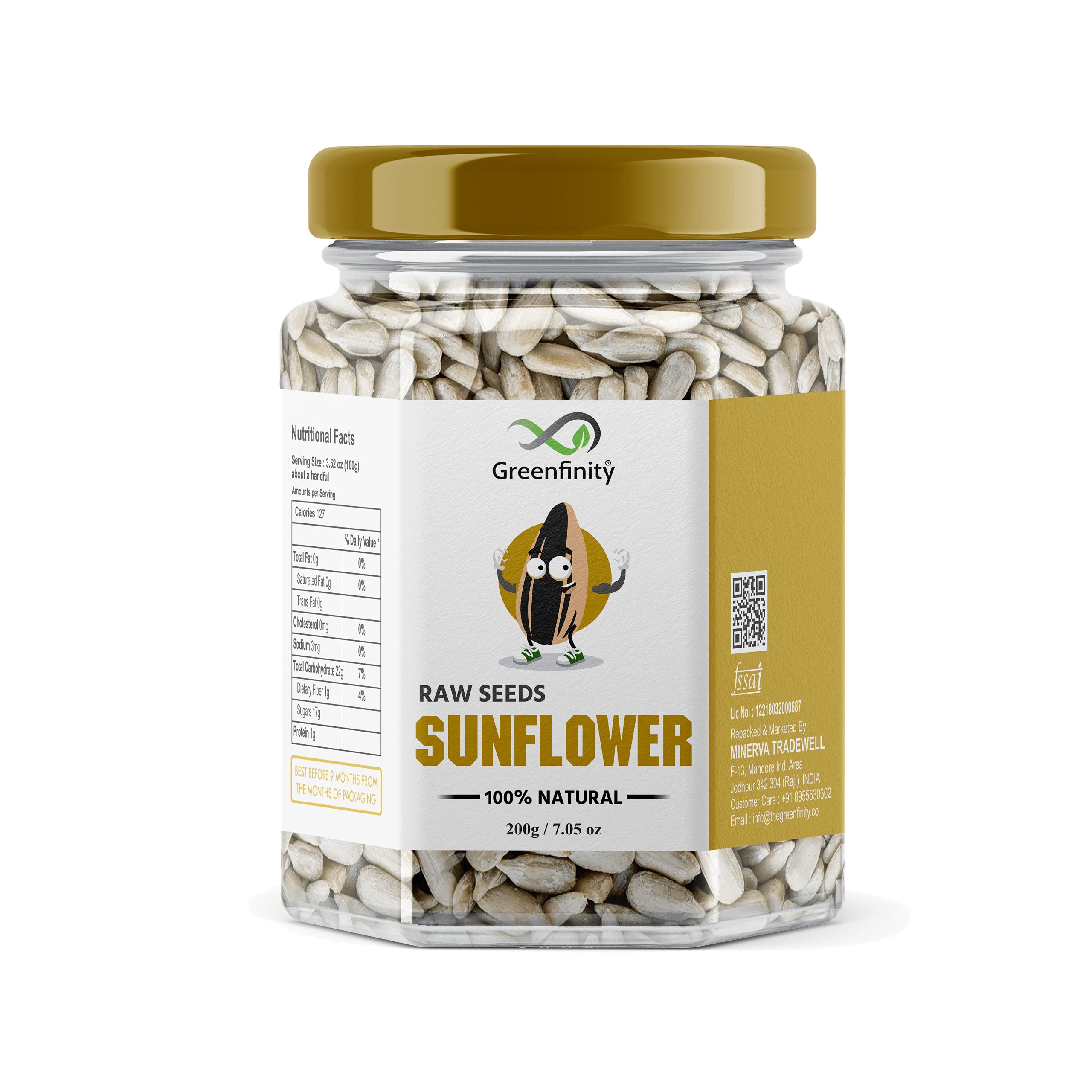 GreenFinity Sunflower Seeds | Surajmukhi Ke Beej Raw Sunflower Seeds for Eating, Healthy Seeds, Protein & Fiber Rich Superfood - 200g (B09FZ2XHZ3) Amazon Price History, Amazon Price Tracker