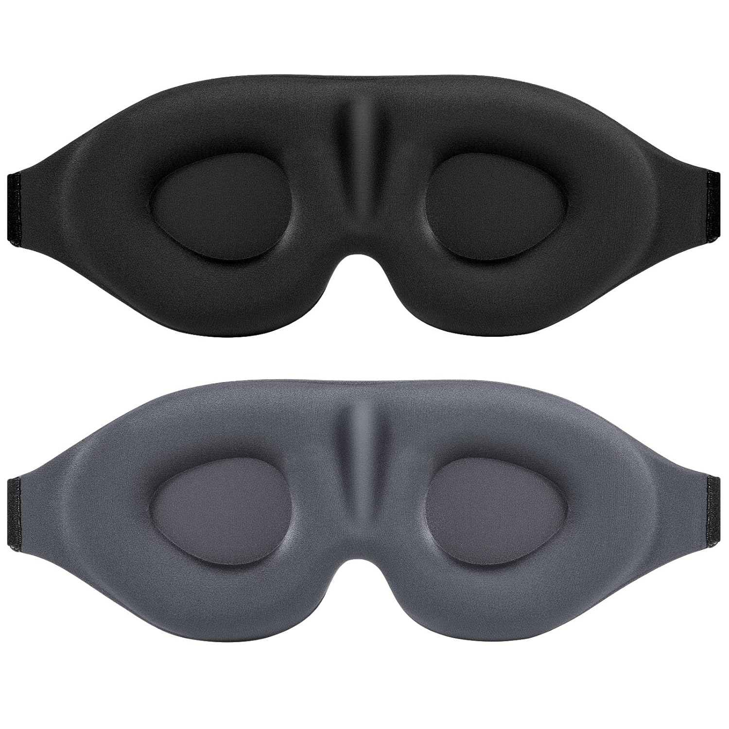 Sleep Eye Mask for Men Women 2 Pack 3D Contoured Cup Sleeping Mask Blindfold Concave Molded Night Sleep