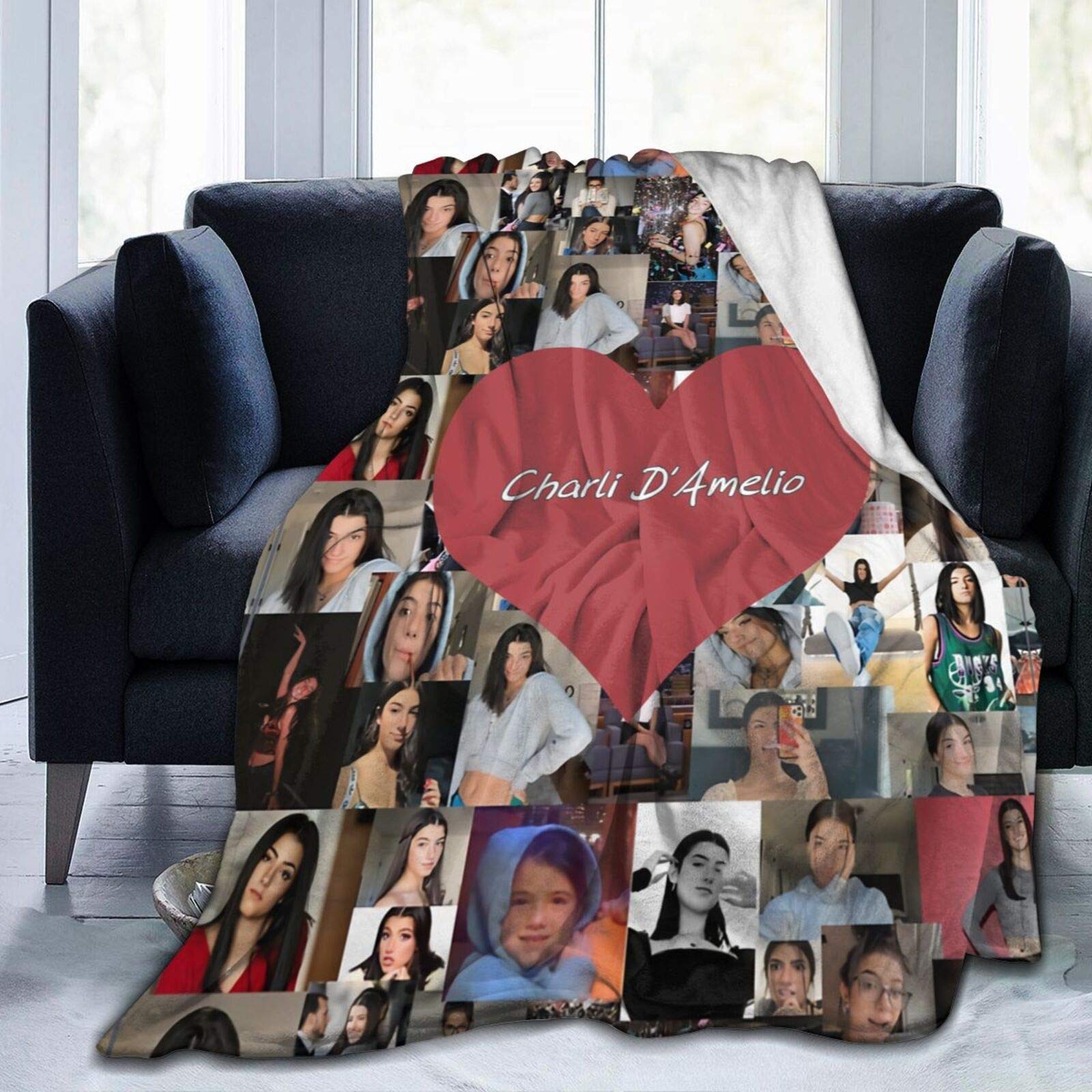 Charli D-Amelio Blanket Flannel Soft Throw Blanket Home Bed Sofa Blankets Flannel Bed Warm Blanket 50X40 in