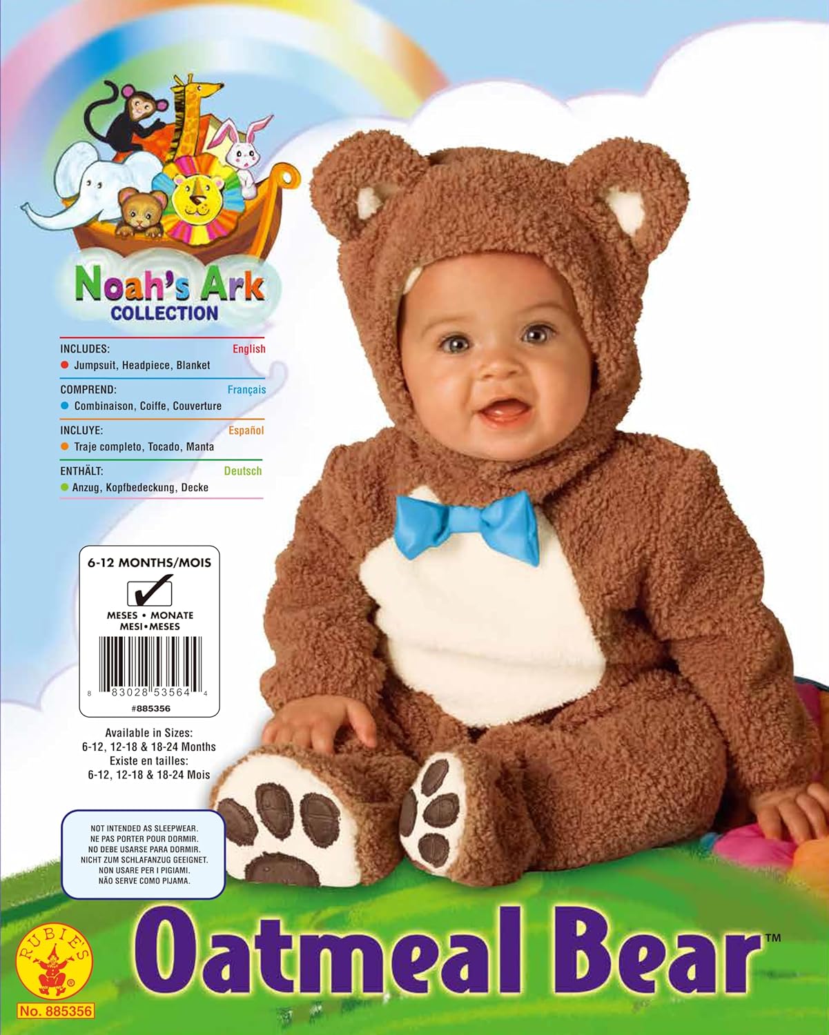 Rubies Oatmeal Bear Costume for Babies, Unisex 12-18 Months