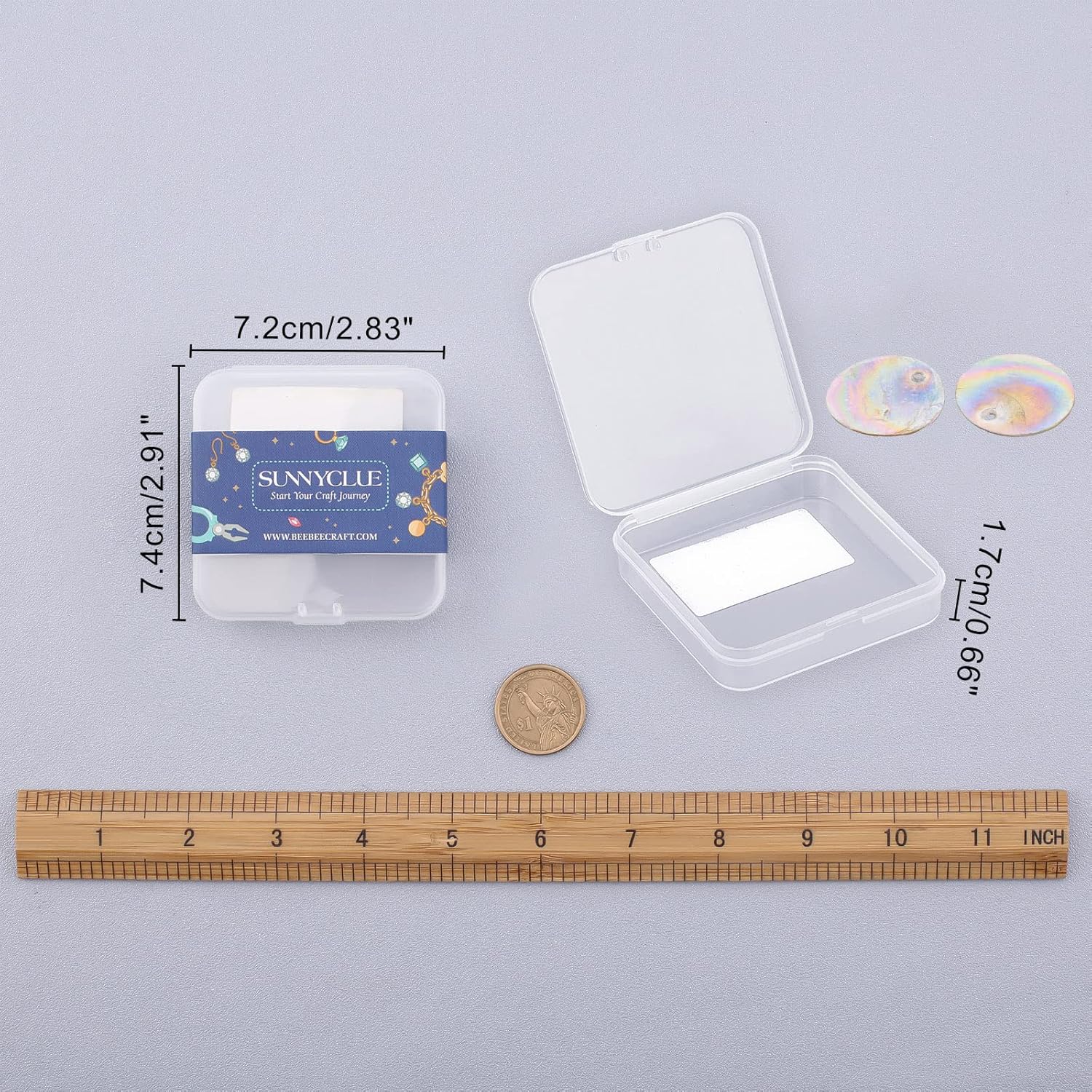 SUNNYCLUE 1 Box Shell Charms AB Color Flat Round Natural Capiz Seashell Slice Charm Electroplate Ocean Beach Hawaii Style Disc Coin Beads for Jewelry Making Charms DIY Christmas Crafts Findings, 25MM - Image 6