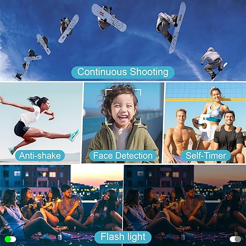 Miniatura 6 de Cámaras para fotografía, cámara digital 4K, cámara de vlogging de 48 MP para Youtube, cámara de múltiples filtros para apuntar y disparar, cámara de