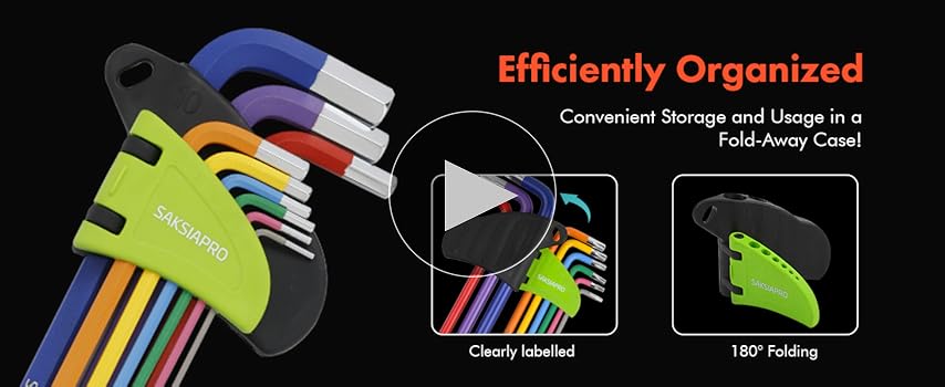 keekee⭐︎ SAKSIAPRO Allen Wrenches Sets, 19pcs Allen Key Set with Ball