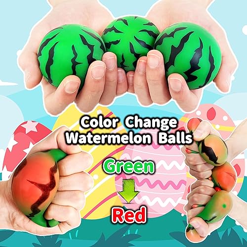 Miniatura 2 de Pelotas antiestrés de sandía blando para niños y adultos, bolas de masa de frutas, juguetes antiestrés, bolas elásticas para aliviar la ansiedad,