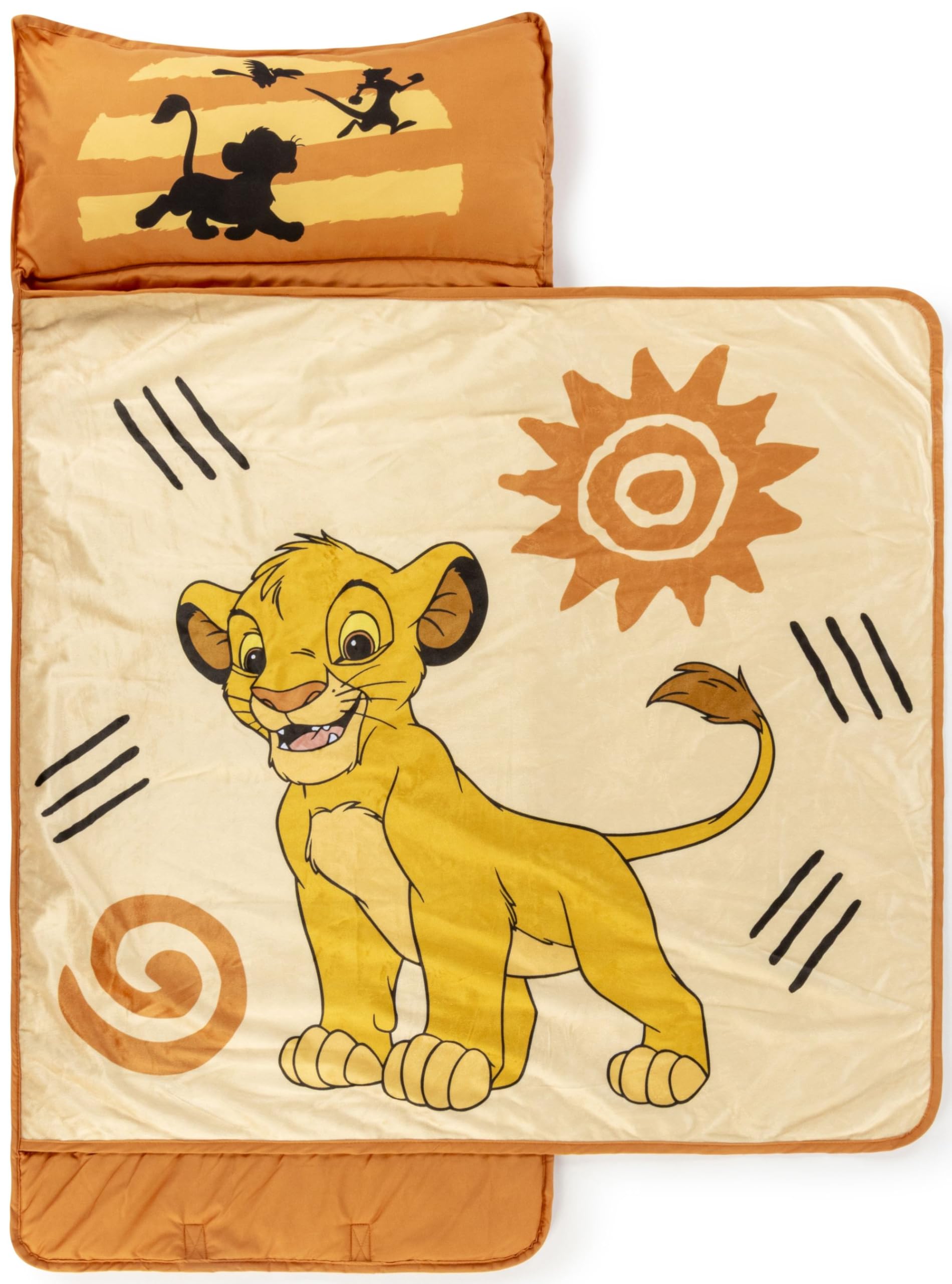 Jay Franco Kids Nap Mat with Embedded Pillow &amp; Blanket – Soft 46"x20" Microfiber Sleeping Bag with Name Tag &amp; Handle for School, Travel, Sleepover
