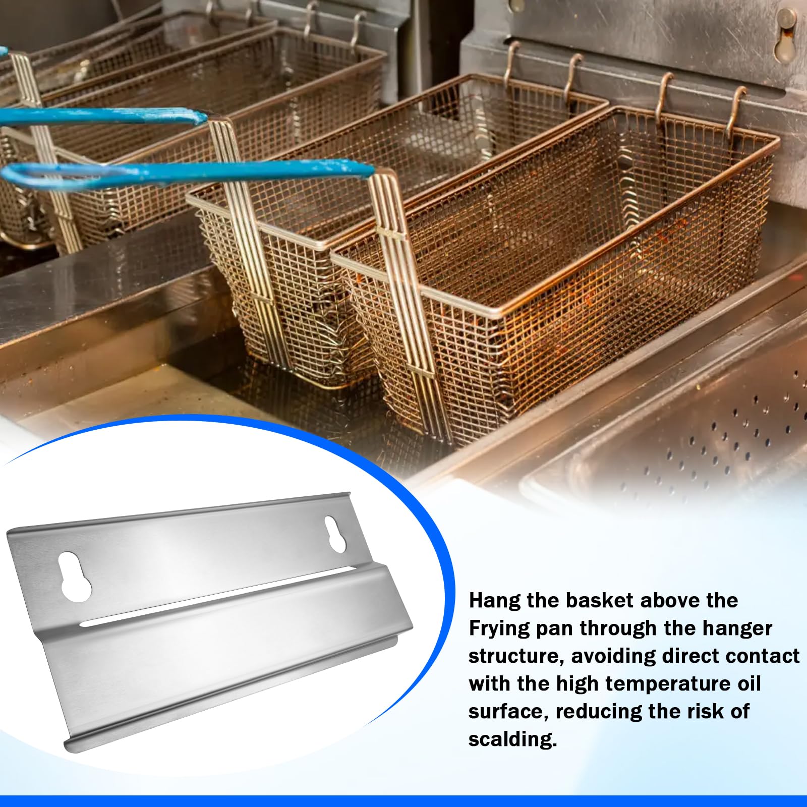 A1105402 Fry Basket Hanger For PITCO SG14 Series - Heavy Duty Steel Commercial Fryer Basket Bracket Replacement Part