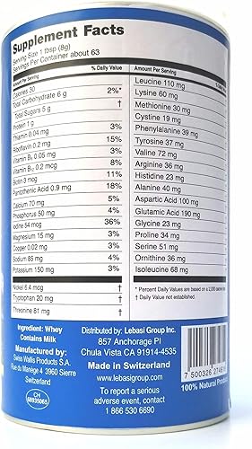 Miniatura 3 de Lebasi Lactoserum Suplemento Suizo Suero Suizo Polvo Apoyo Inmunológico Suero de Leche 17.64 oz Dos Pack