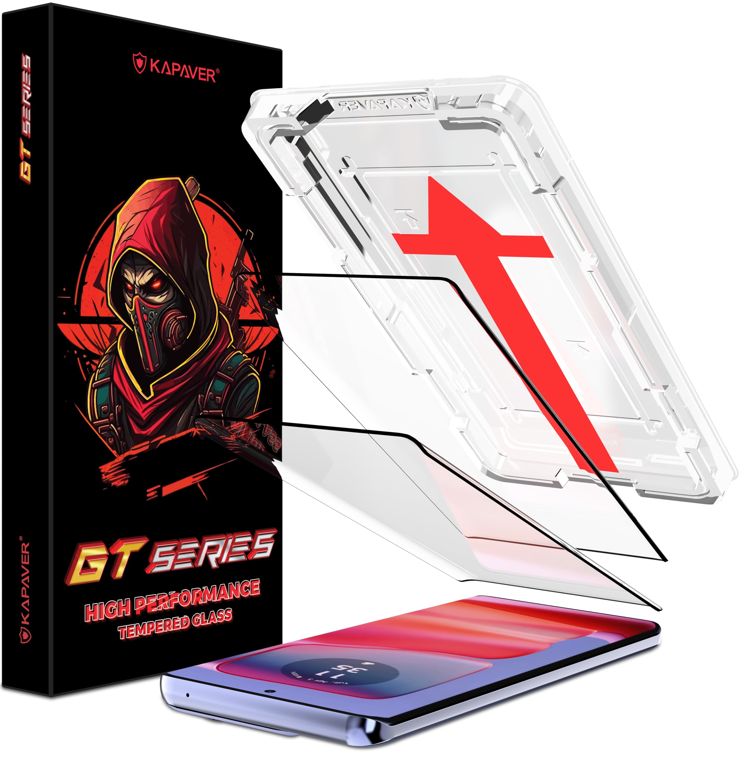 KAPAVER GT Series Clear Tempered Glass Screen Guard Protector for Motorola Edge 50 Pro (Glass with EasyDO Applicator) (Clear-2Pack) (B0DBVLQPG1) Amazon Price History, Amazon Price Tracker