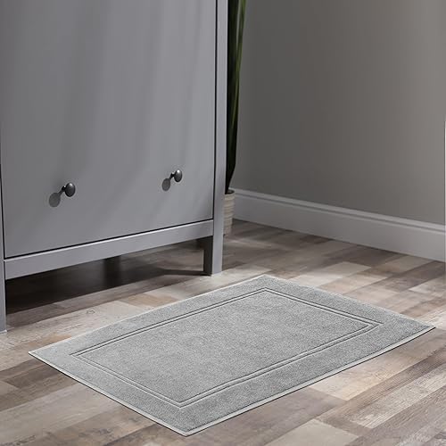 Miniatura 6 de Tens Towels Paquete de 2 tapetes de baño 100 % algodón, 20 x 32 pulgadas, súper absorbentes, calidad de hotel, lujosas, suaves y de secado rápido,