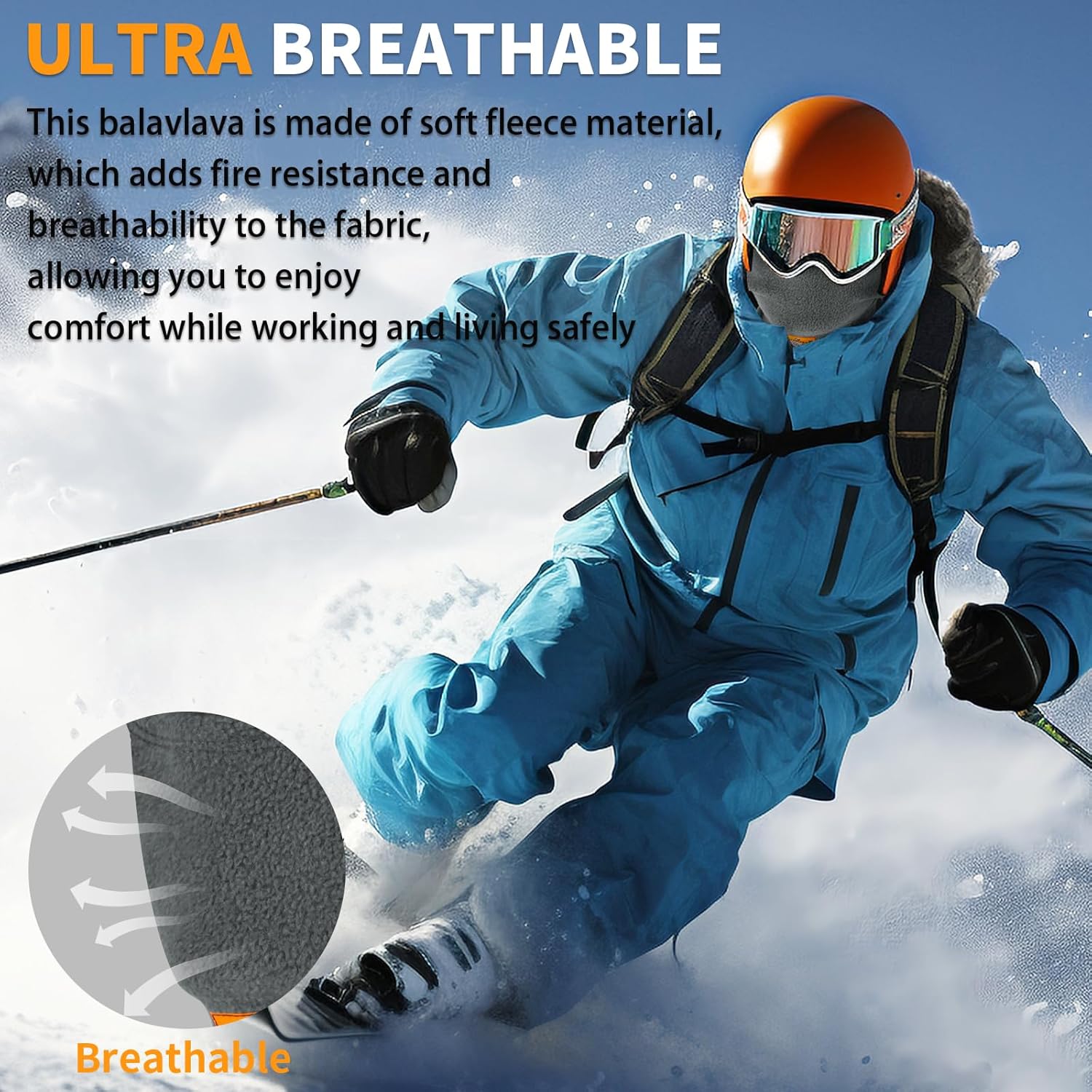 FR Face Mask for Men CAT2 Fleece Welding Balaclava Hood Accessories Flame Resistant Neck Covering Head Protector Gear Grey - Image 7