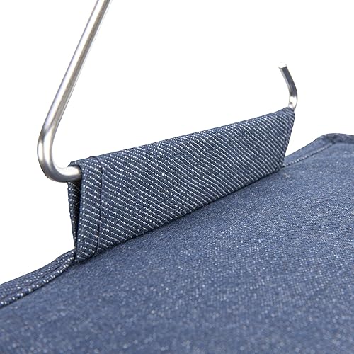 Miniatura 11 de Household Essentials Organizador colgante de mezcla de algodón con 6 estantes de almacenamiento, azul mezclilla