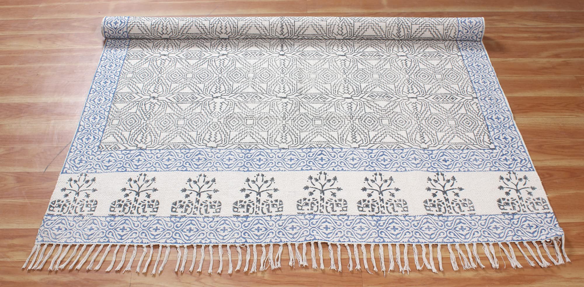 Tappeto da bagno Boho, tappeto da cucina marrone dimensioni personalizzate, tappeto da bagno Boho tappeto da bagno in cotone intrecciato a mano, tappeto bohémien per camera da letto, corridoio,