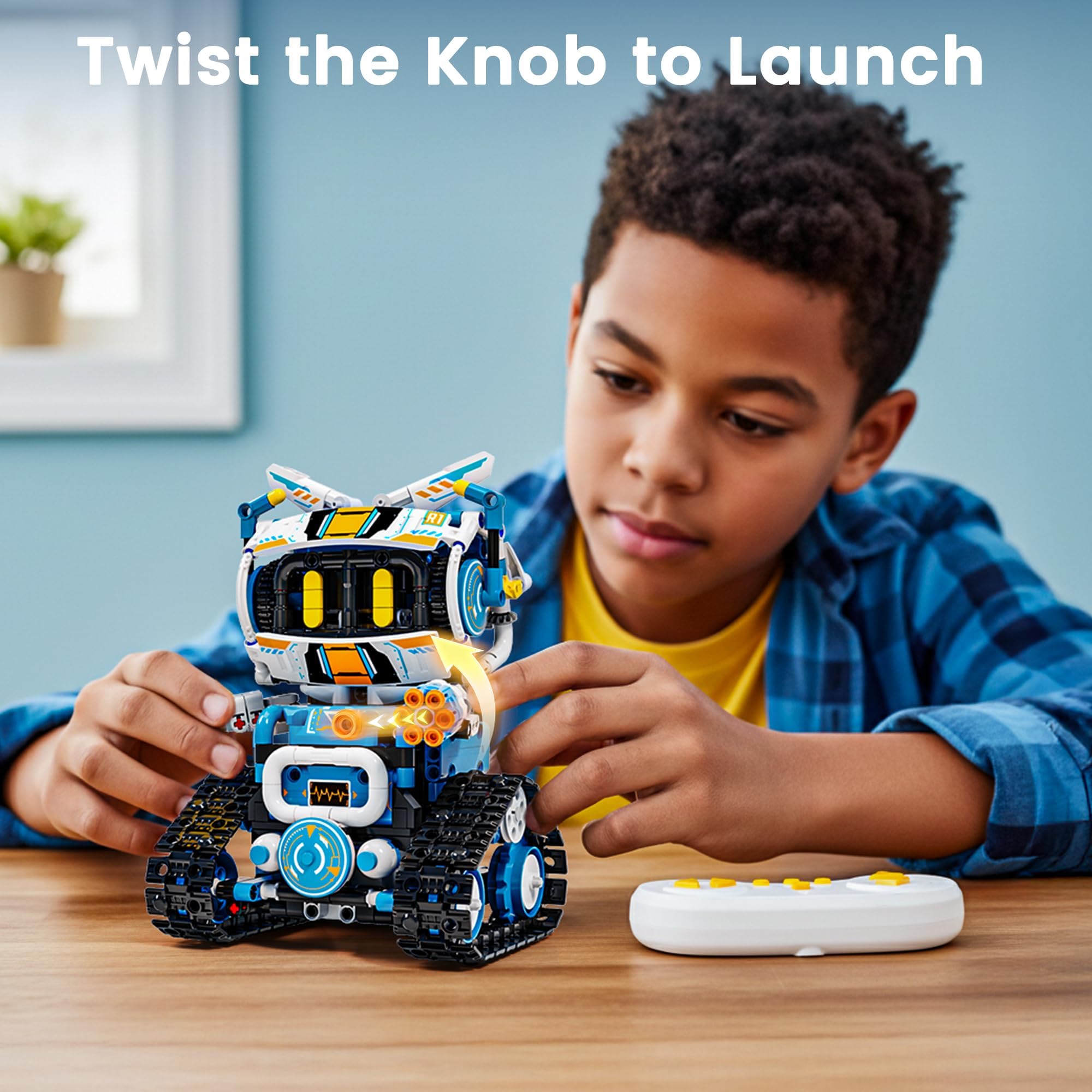 Kit de robótica STEM 5 en 1 para niños de 8 a 12, aplicación y kit de construcción de robot de control remoto, kit de proyecto científico y juguetes STEM para edades de 8 a 13, regalos para