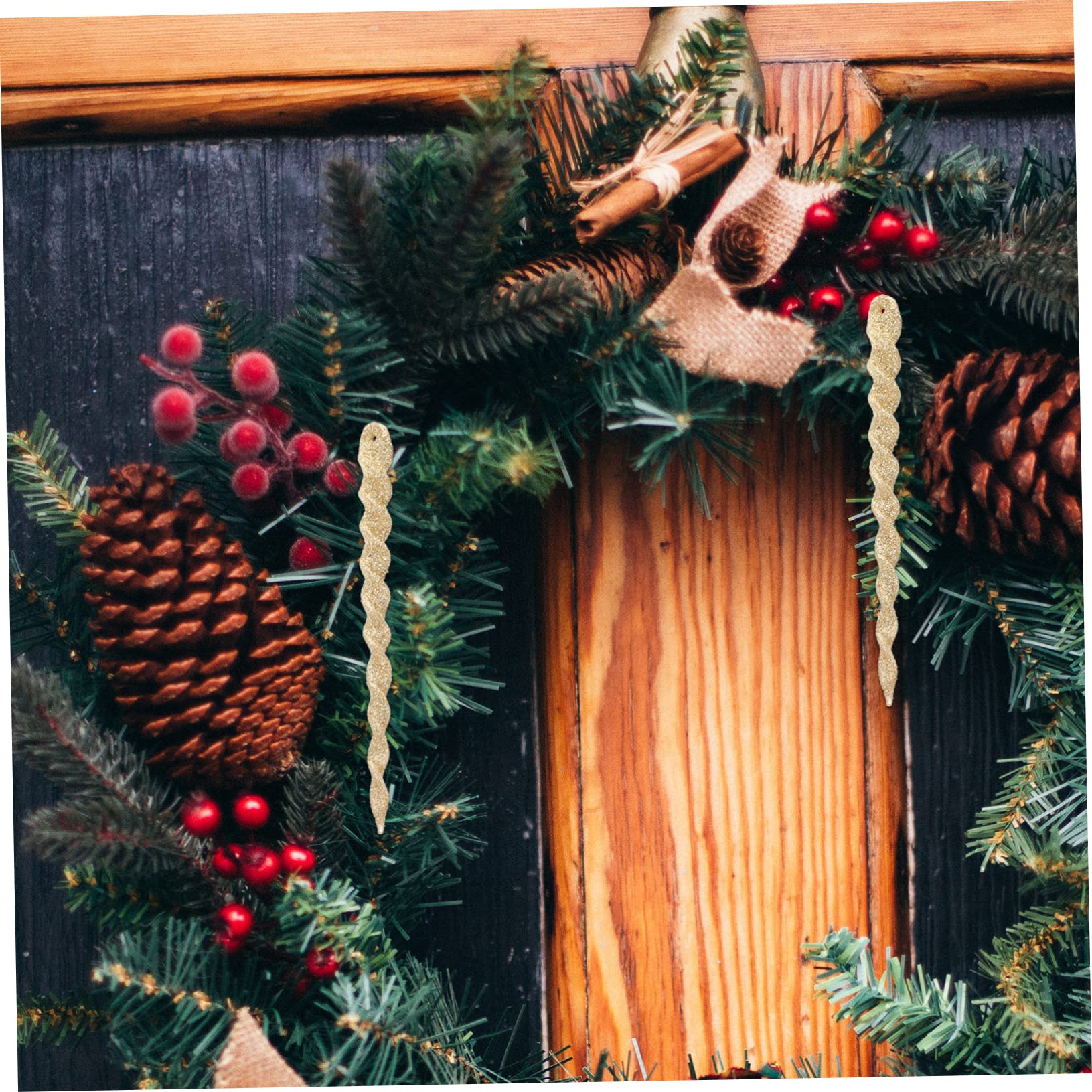 TOPBATHY Weihnachtstrofen 300 STK Zwiebel-Pulver- -Schnee-Nadel Weihnachtsschmuck Zum Aufhängen Weihnachtsschmuck Aus Eiszapfen Weihnachtsbaum-anhänger Eiszapfen Ornament Christbaumschmuck Plastik