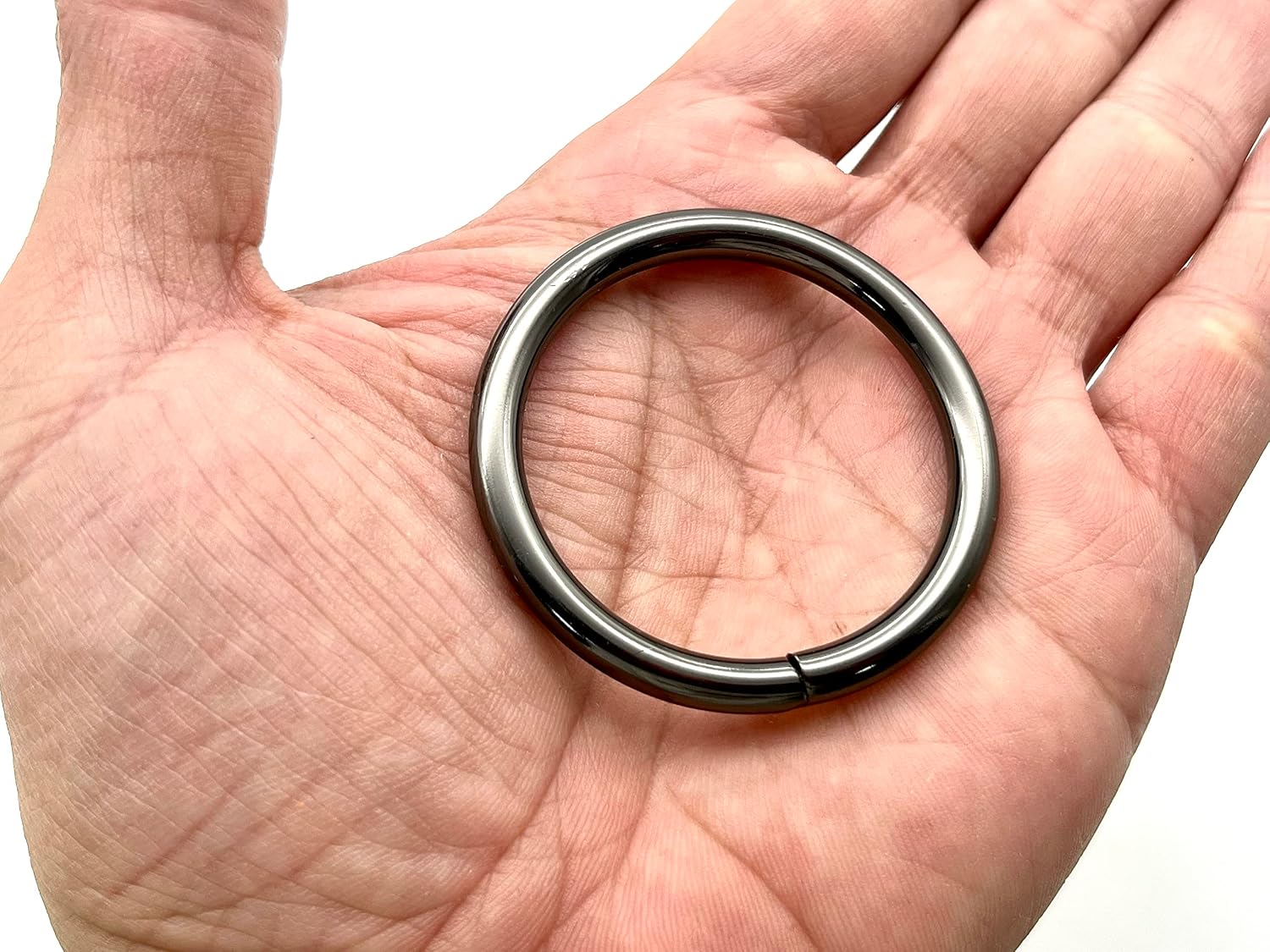 Round O Ring 1 1/2" / 38mm Iron for Buckle Straps Bags Belt Purse Hardware Making,Bag Replacement Gunmetal J41