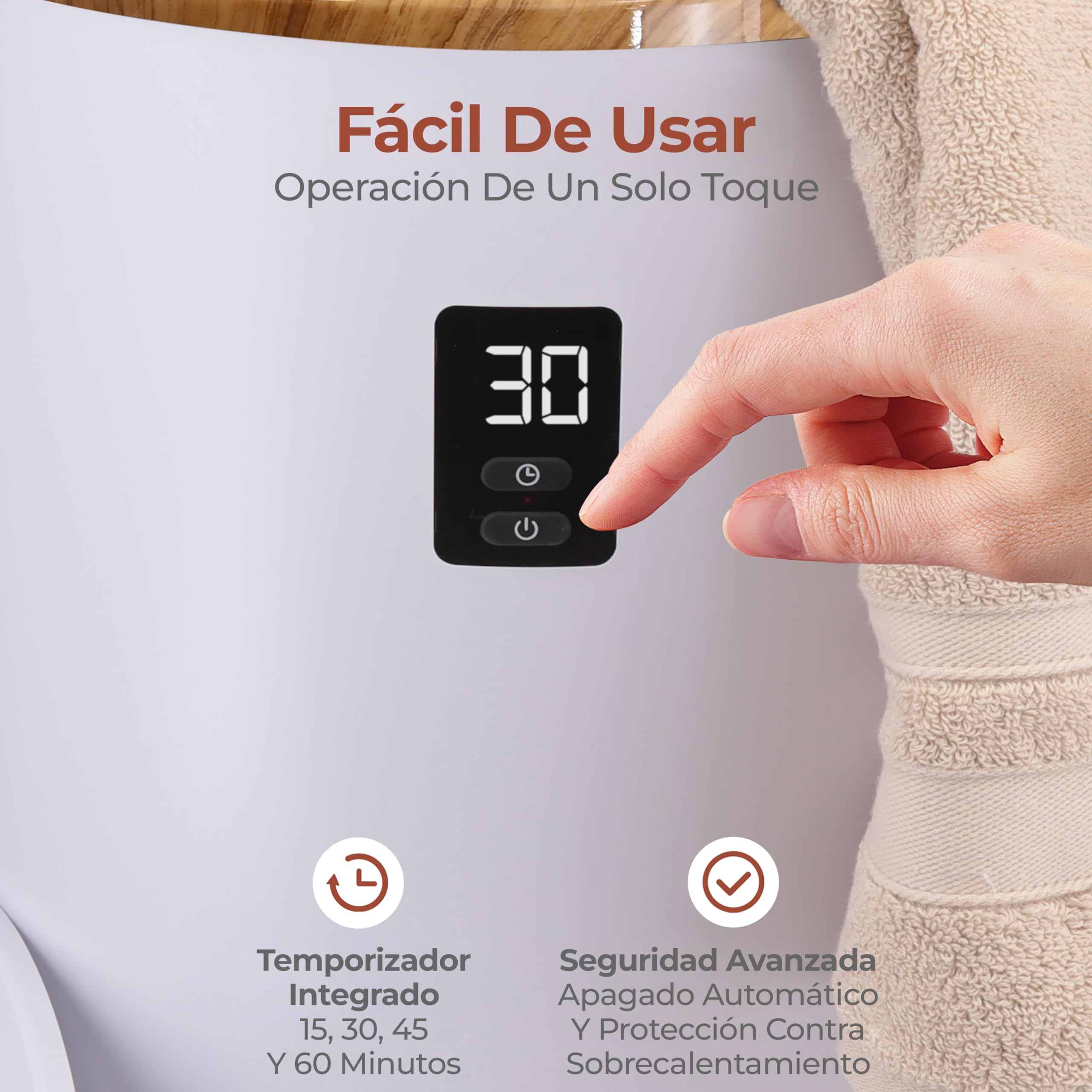 SereneLife calentador de toallas tipo cubeta, Con fragancia personalizable, Towel warmer, Spa, Calientatoallas, Electrico, Apagado automatico, Portatil, ideal para Pijamas, Manta, Bata de baño
