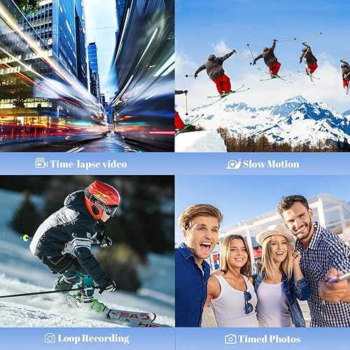 Miniatura 6 de VETEK Cámara de video, videocámara 8K 48MP UHD WiFi Vlogging Cámaras para YouTube 18X Zoom digital IR Visión nocturna Cámara de pantalla táctil de