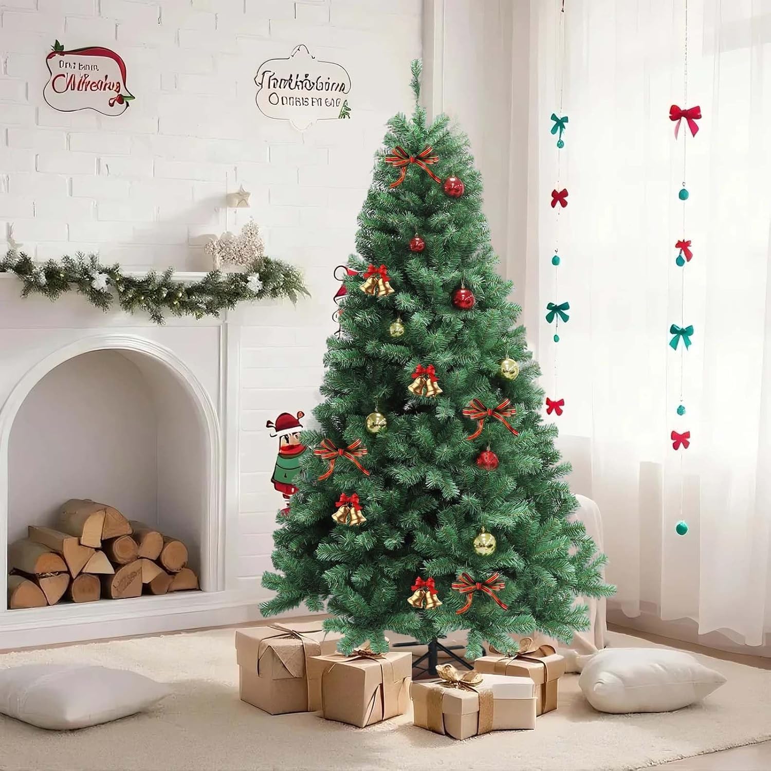 Garvee Sapin de Noël Artificiel – Montage Facile, 180CM