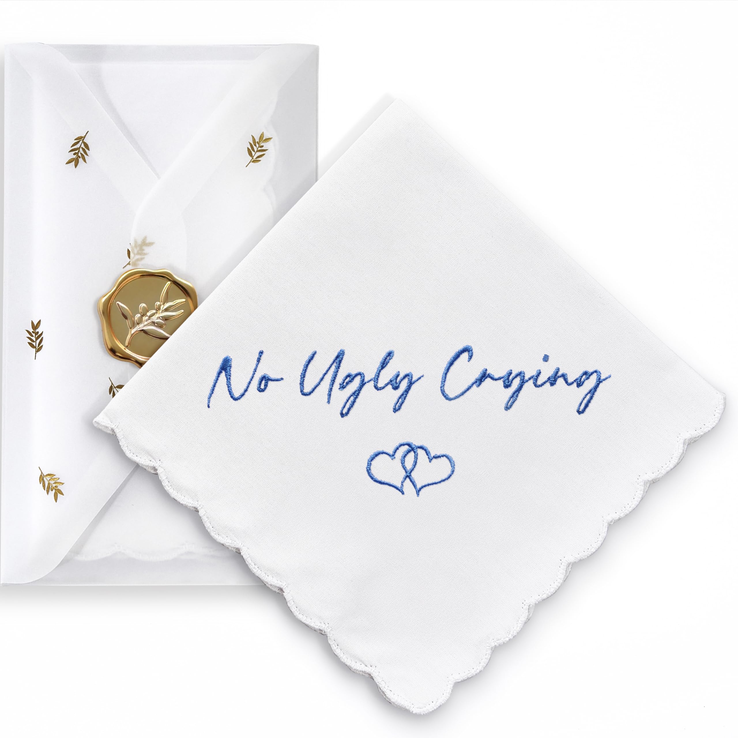 Wedding Handkerchief, Something Blue for Bride, Mother of Bride Gift