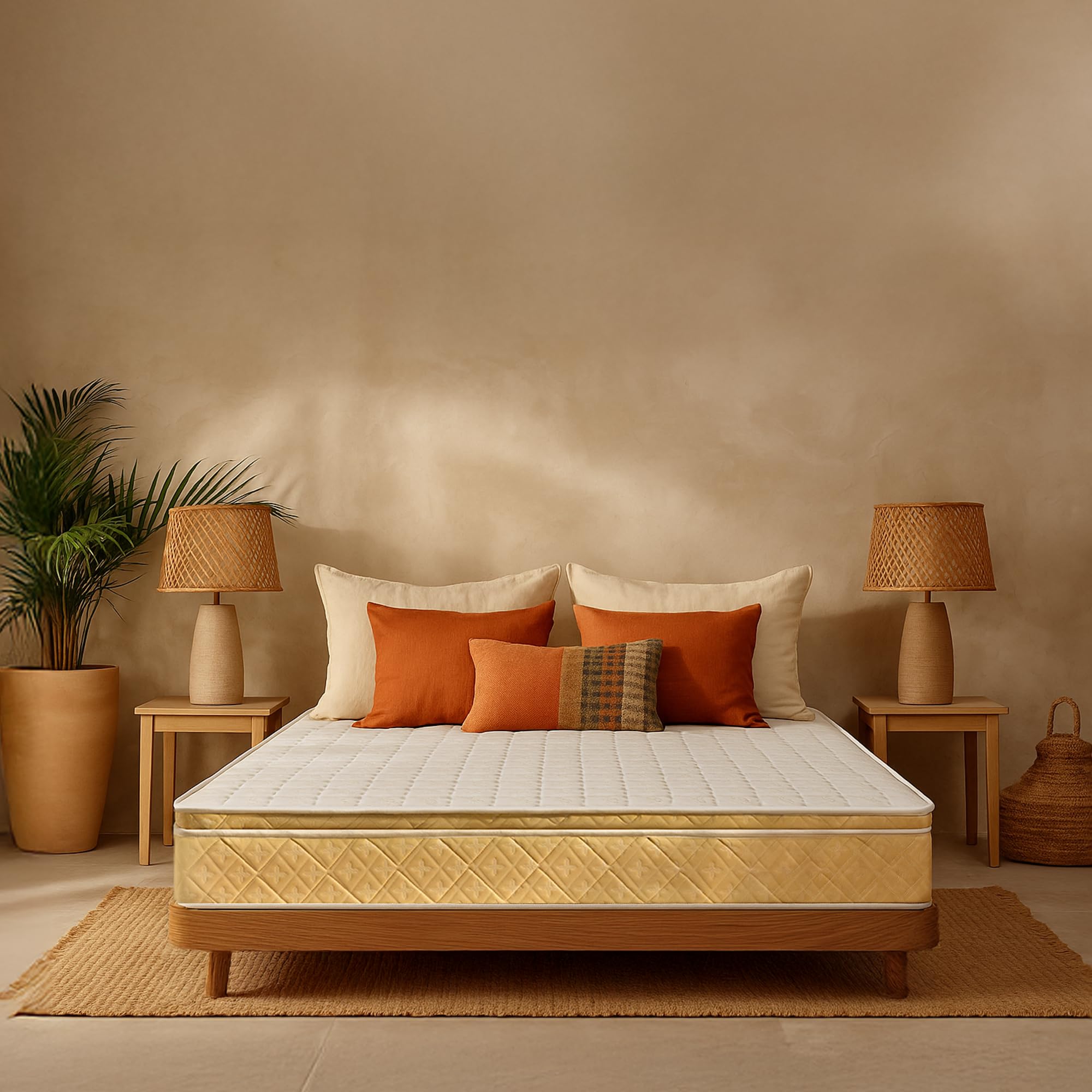 Kurlon Supernova Mattress | 3 Zone Pocket Spring | Memory Foam | Profiled HR Foam | Euro-top Finish | Medium-Firm | No-Sagging | Zero Motion Transfer | King Size | 78x72x8 | 10 Years Warranty