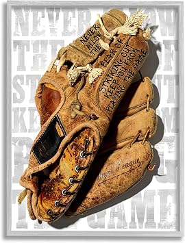Stupell Industries Fear Of Striking Out Phrase Giclee Framed Wall Art, Design by Erica Billups