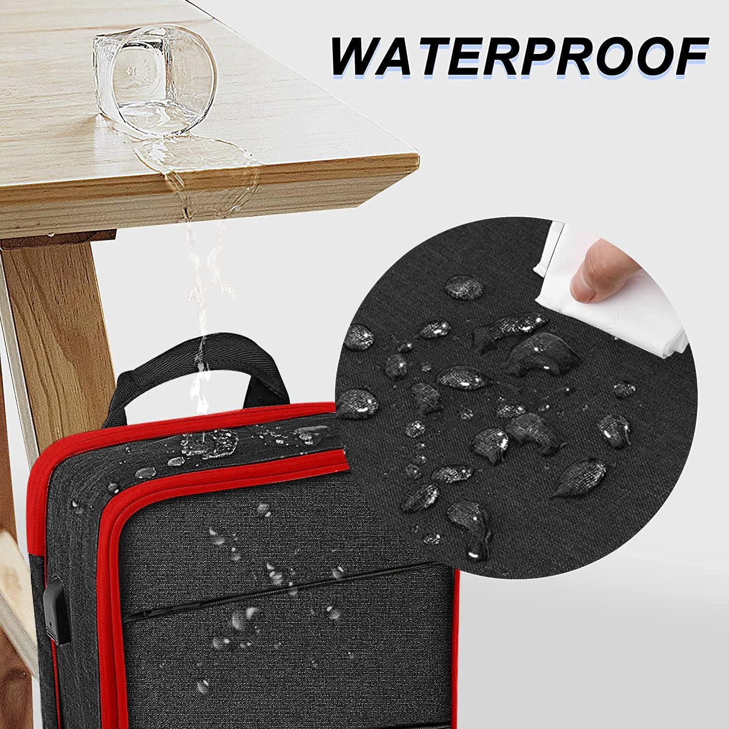 ZINZ Slim & Expandable Laptop Backpack 15 15.6 16 Inch Sleeve, Spill-Resistant Notebooks Bag Case for Most 14-16 Inch MacBooks Surface-Books Dell HP Lenovo Asus Computers,B01RD01 - Image 4