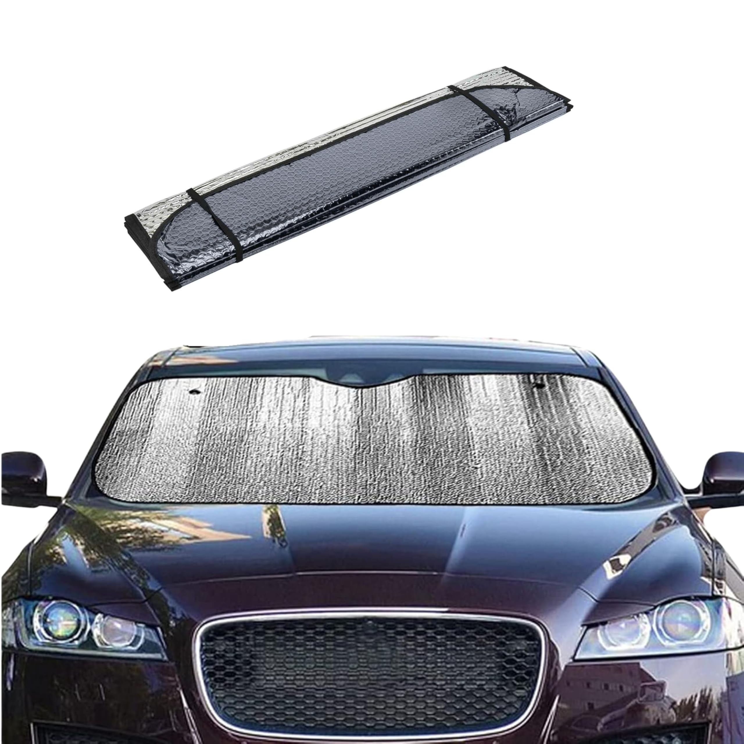 Arespark Parasole Auto Ombrello con asse rotante, 140 x 75 cm Pieghevole, Protezione UV, per