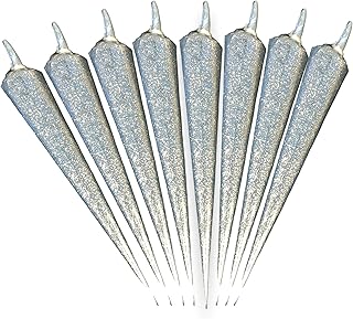 RIA Studio Colorful Glitter Liquid Paste Cones for Arts &amp; Crafts Material, Lippan Art and Decorative Purposes Pack of 8 Co...