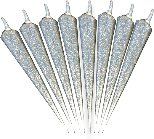 RIA Studio Colorful Glitter Liquid Paste Cones for Arts &amp; Crafts Material, Lippan Art and Decorative Purposes Pack of 8 Co...
