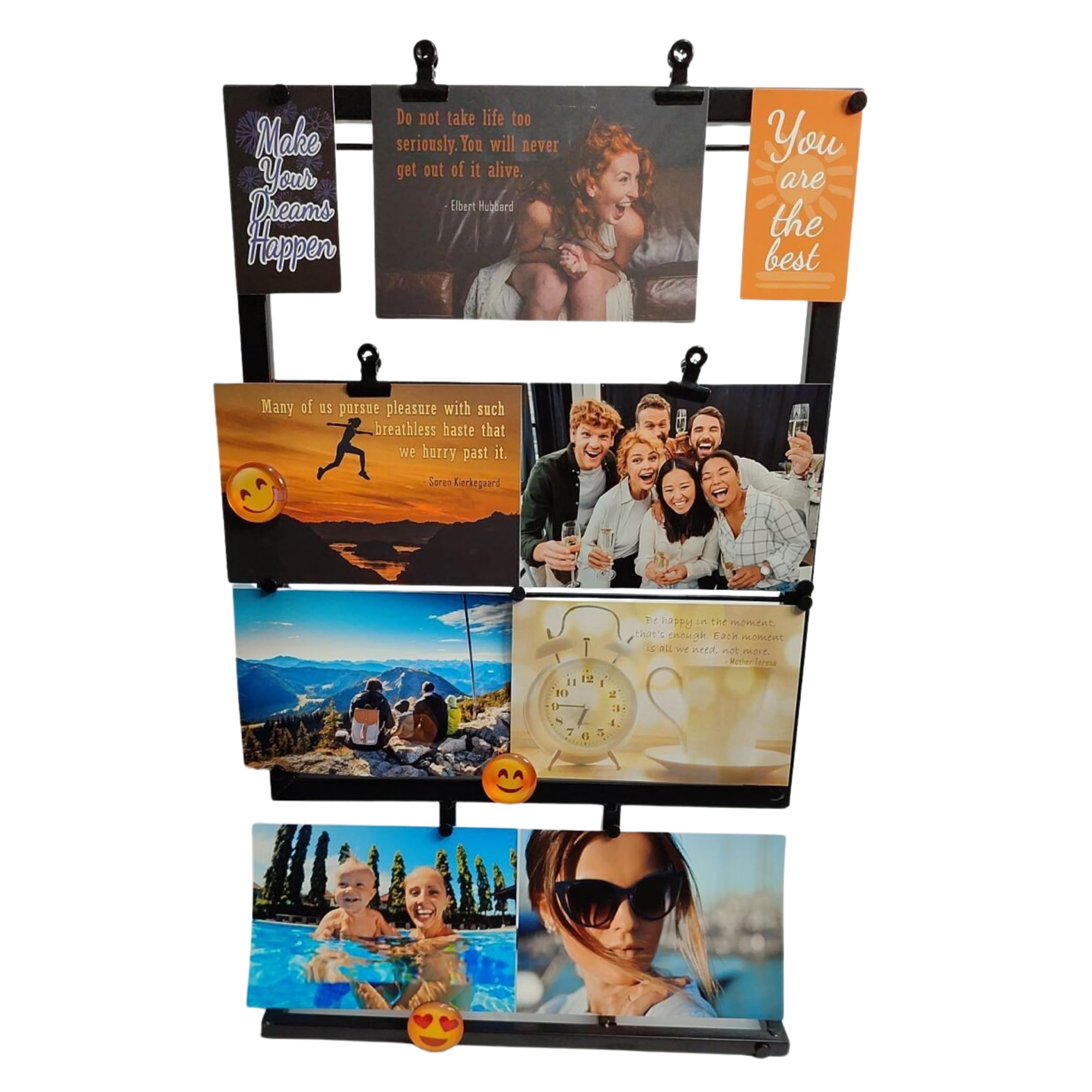 Freestanding Peg Board Display Photo Frames for Multiple Pictures Postcards or Notes