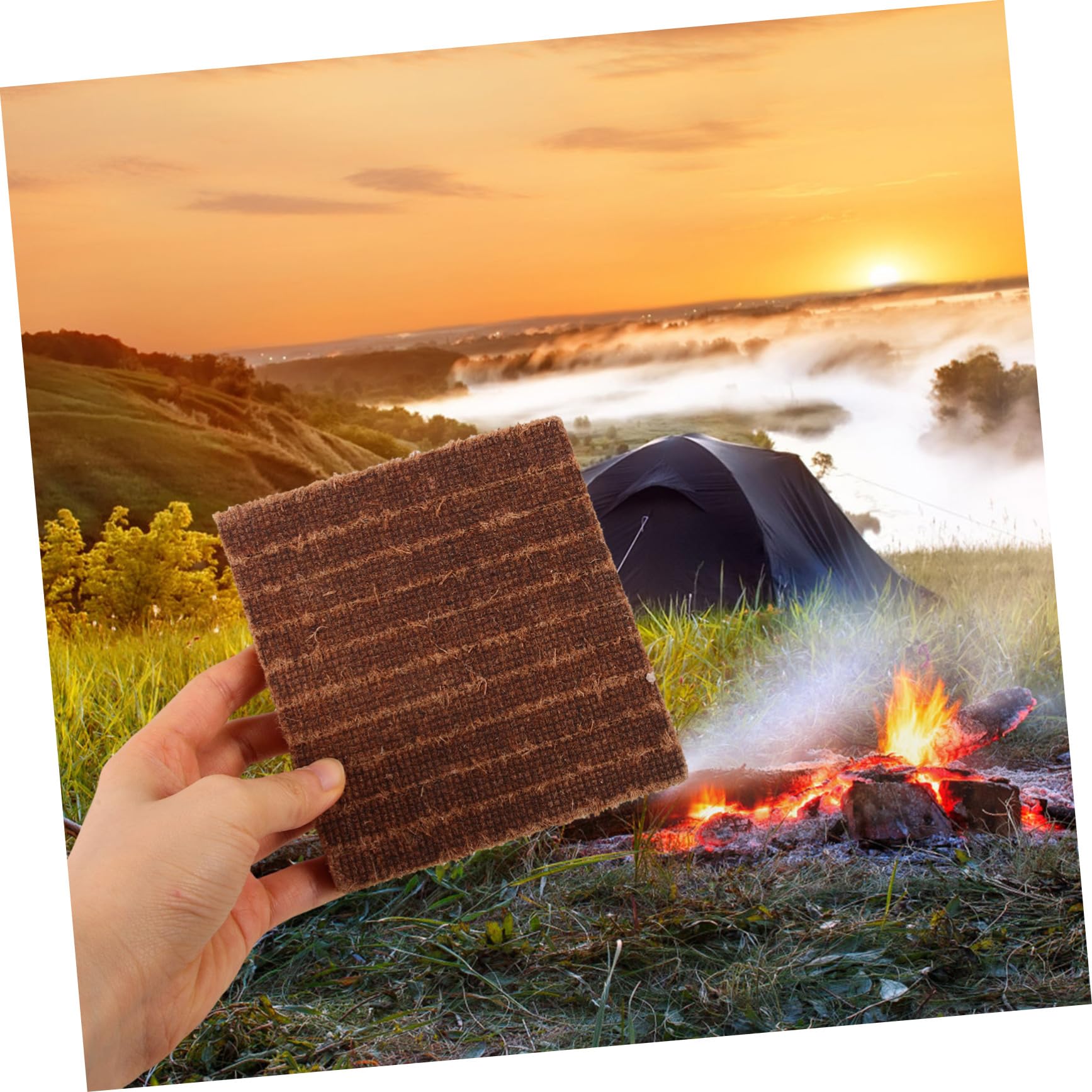 VANZACK BBQ Fire Starter Block Portable Camping Tool Easy for Campfires Outdoor Fire Pit