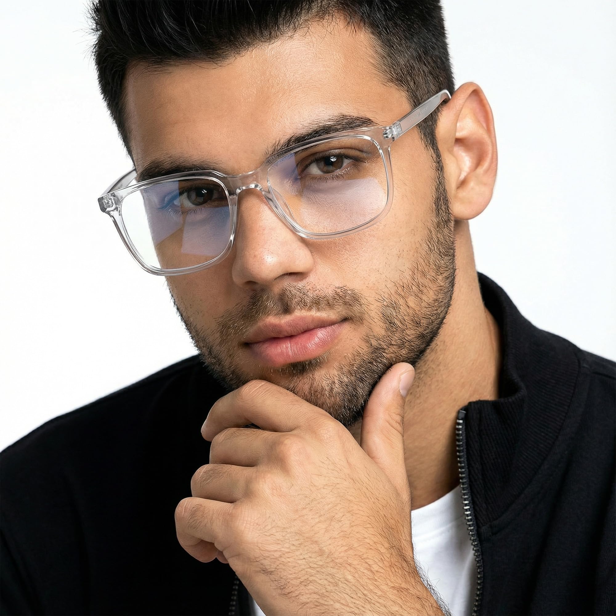 LENSKART BLU | Zero Power Bluecut & Antiglare Computer Eyeglasses For Eye Protection And Strain | Full Rim Round | Men & Women | Medium | LB E14060 1