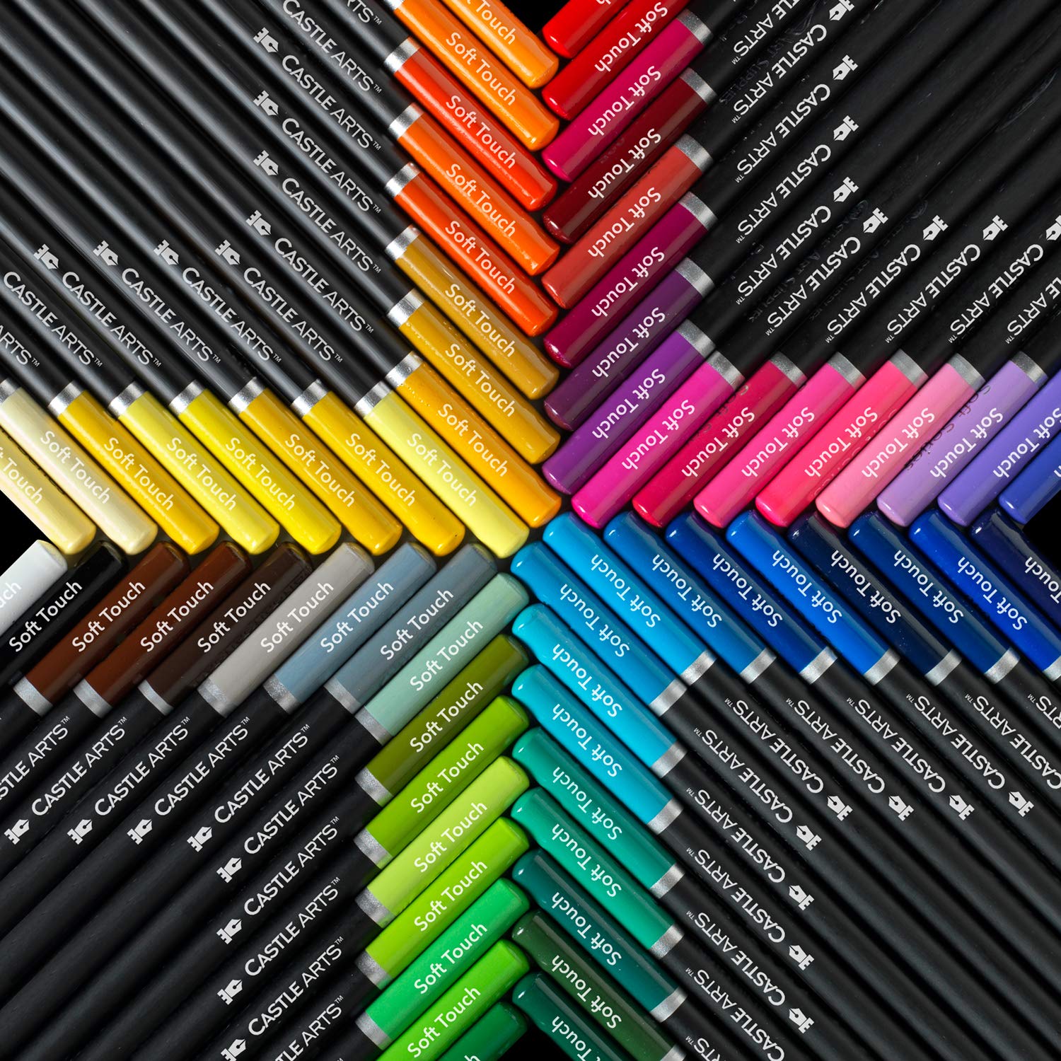 Castle Art Supplies 120 Colored Pencil Set for Artists, Featuring 'Soft