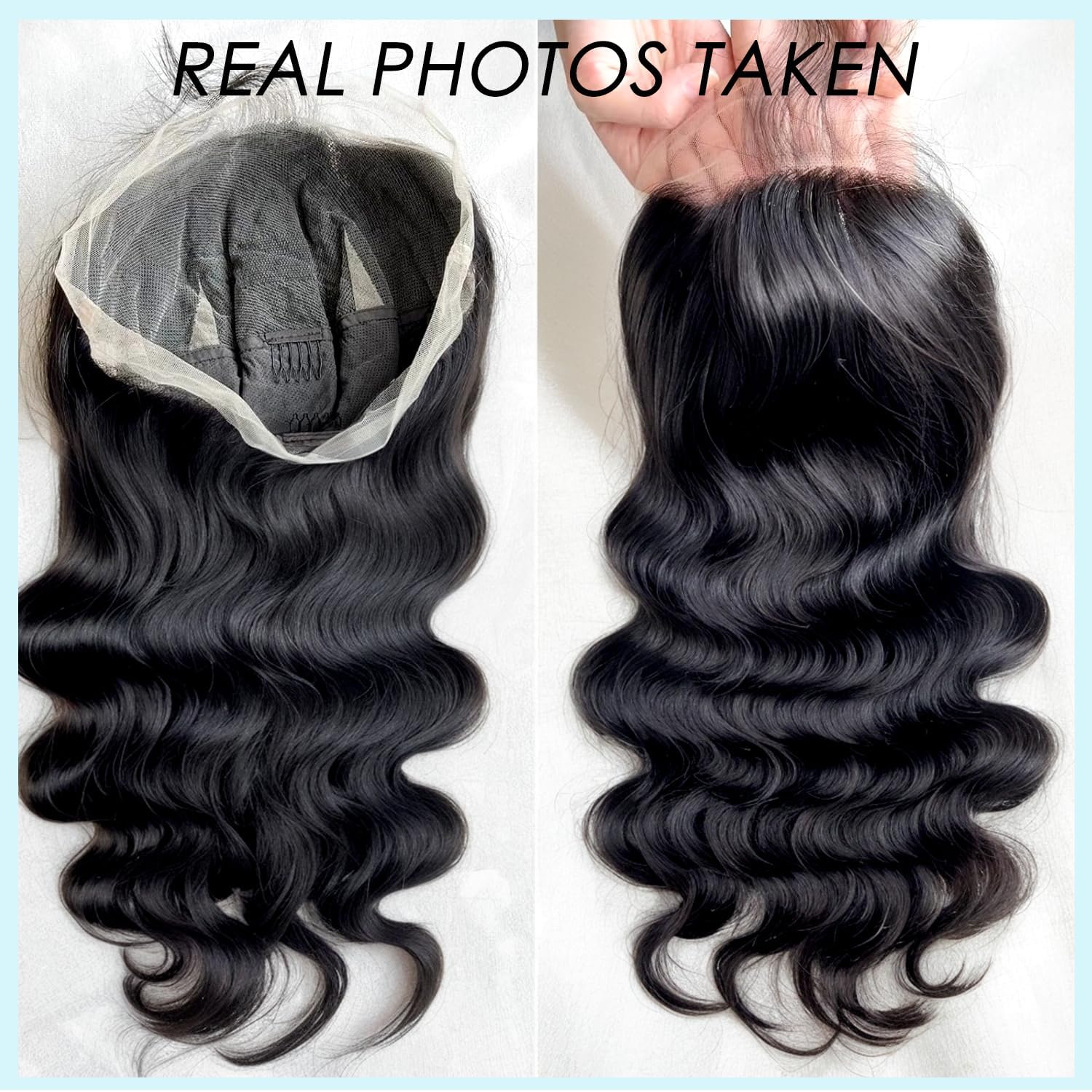 12A Glueless Real Full Lace Human Hair Wigs HD Transparent Lace Body Wave 180% Density 12 Inch, Breathable And Invisible Brazilian Full Lace Wig Pre Plucked 100% Hand-tied Wig Natural Black