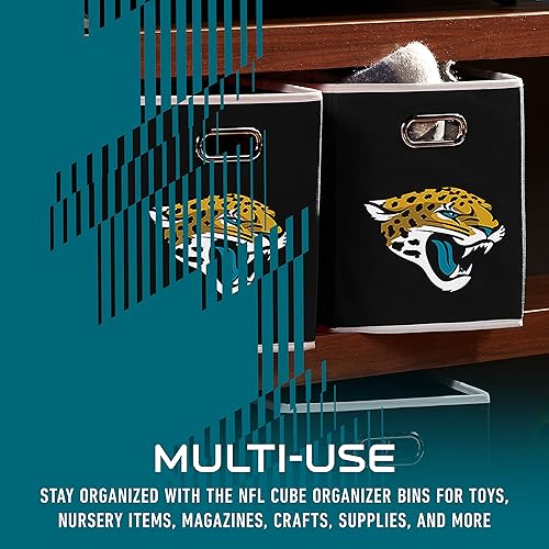 Miniatura 102 de Cubo de almacenamiento Franklin Sports, de tela, del equipo de la NFL, apto para adaptarse a contenedores de almacenamiento (11 x 10.5 x 10.5), San