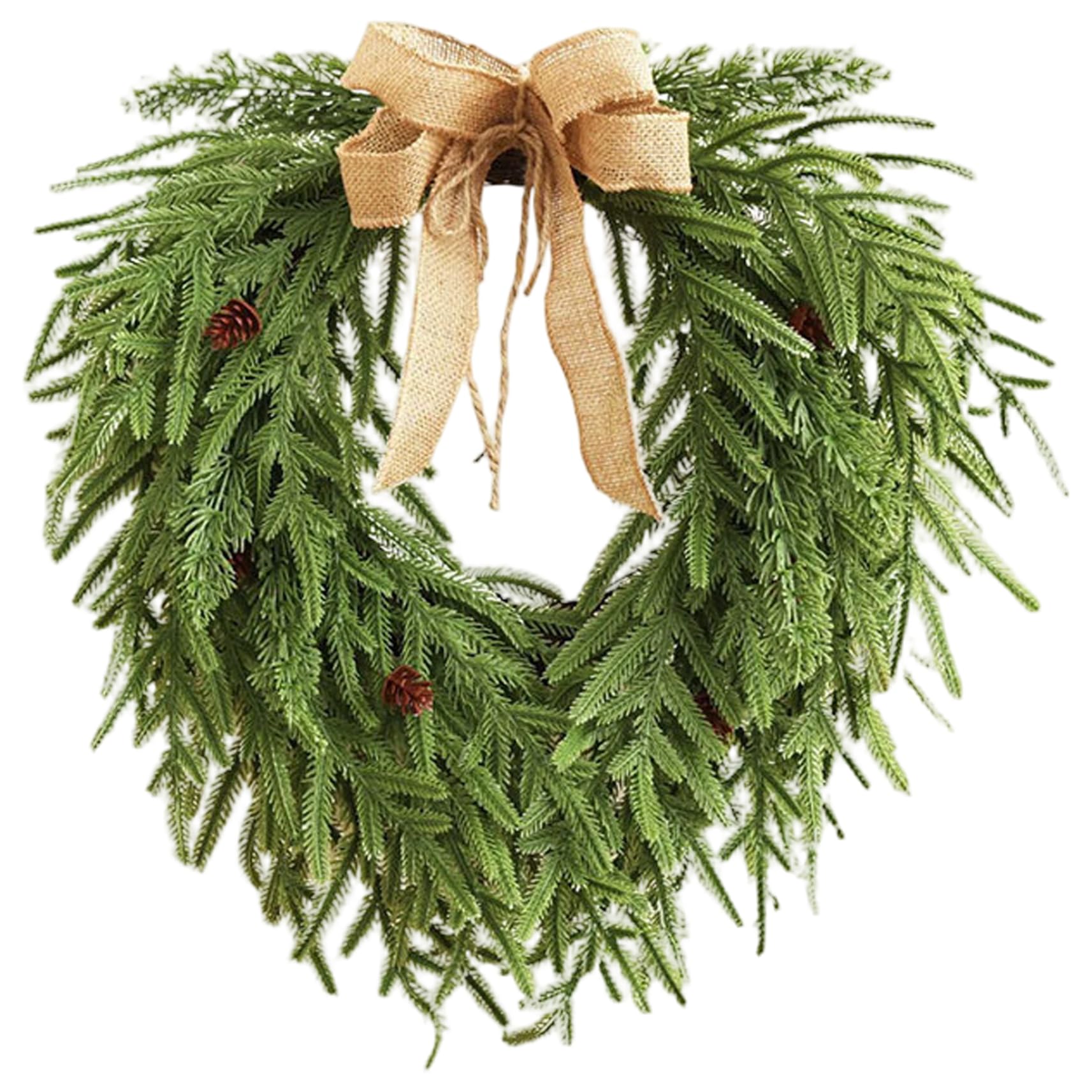 Couronne de pin Norfolk artificielle pour sublimer votre cheminée cet hiver