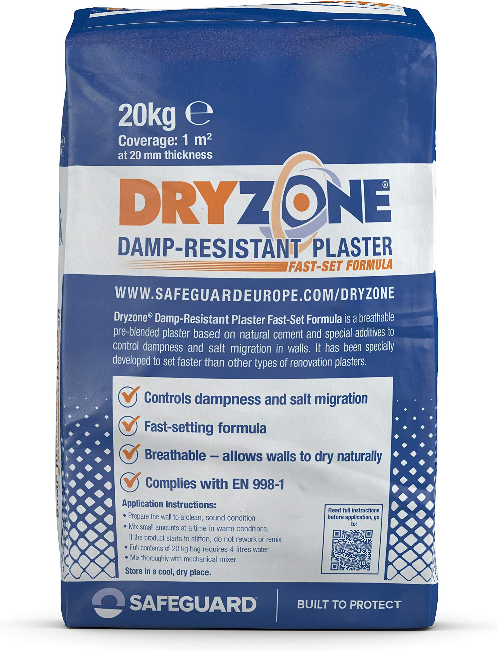 Dryzone Damp-Resistant Plaster Fast-Set Formula - 20kg