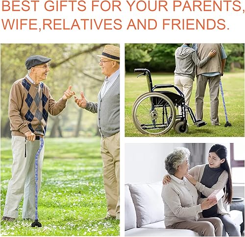 Miniatura 2 de Floral Canes for Women Folding Cane for Stability with Non-Slip Base, Adjustable Walking Cane for Seniors - Lightweight Collapsible Walking Sticks